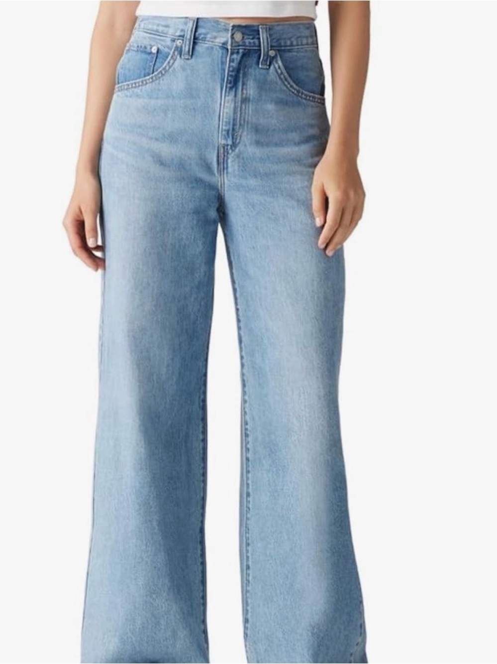 Levi's women’s Cinch Baggy 32 Light Wash Jeans - Picture 3 of 5